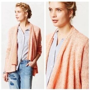 Moth Anthropologie Womens Winnie Open Front Cardigan Size medium orange